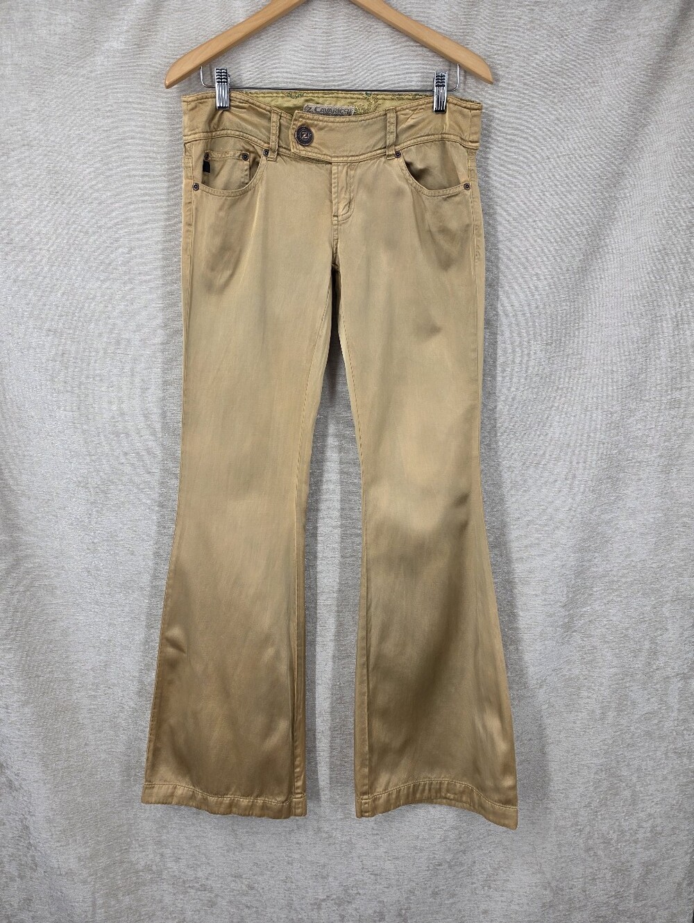 Vintage Z Cavaricci Satin Flared Pants Low Rise 90s or Y2K